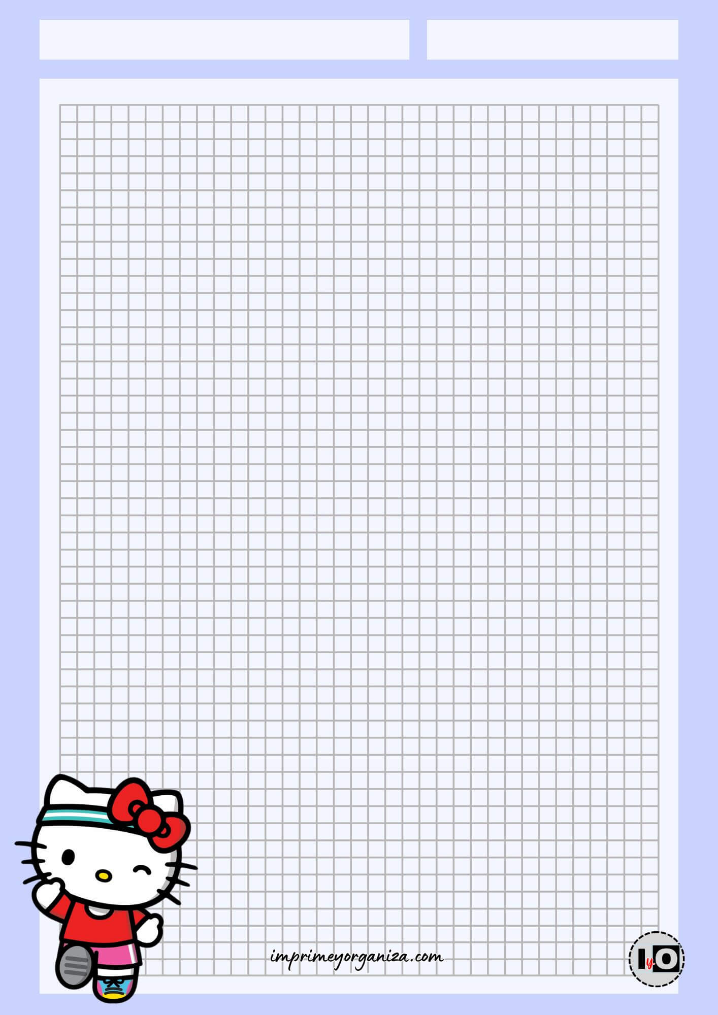 Hoja Hello Kitty deportista