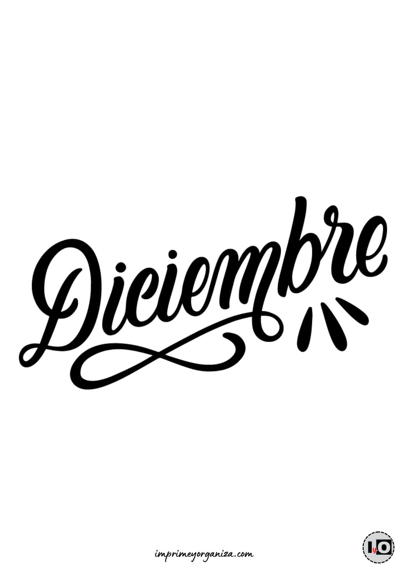 Lettering Diciembre