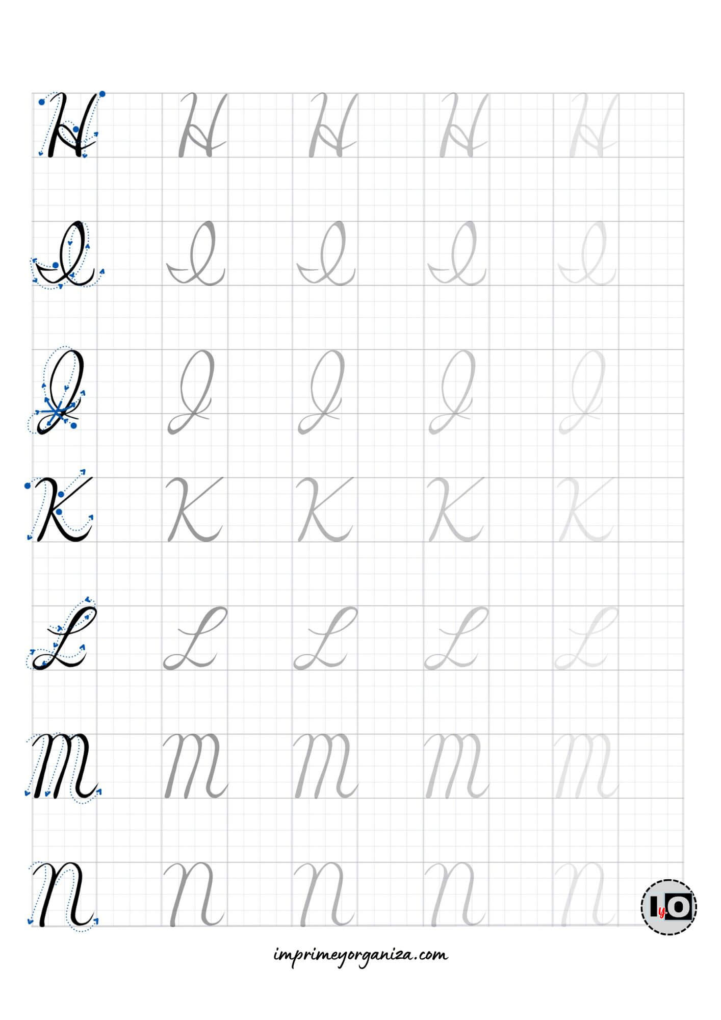 Lettering H-N Mayúscula