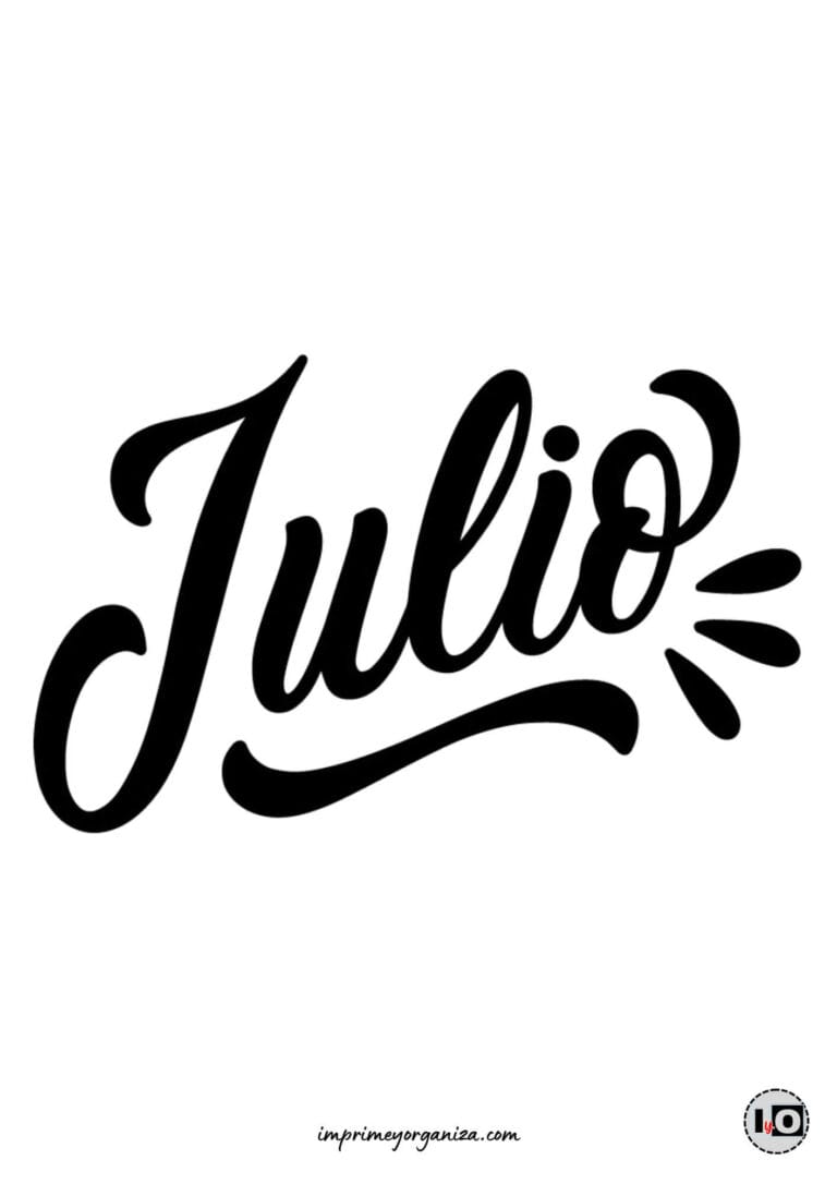 Plantillas de los meses del año estilo Lettering en PDF [GRATIS]