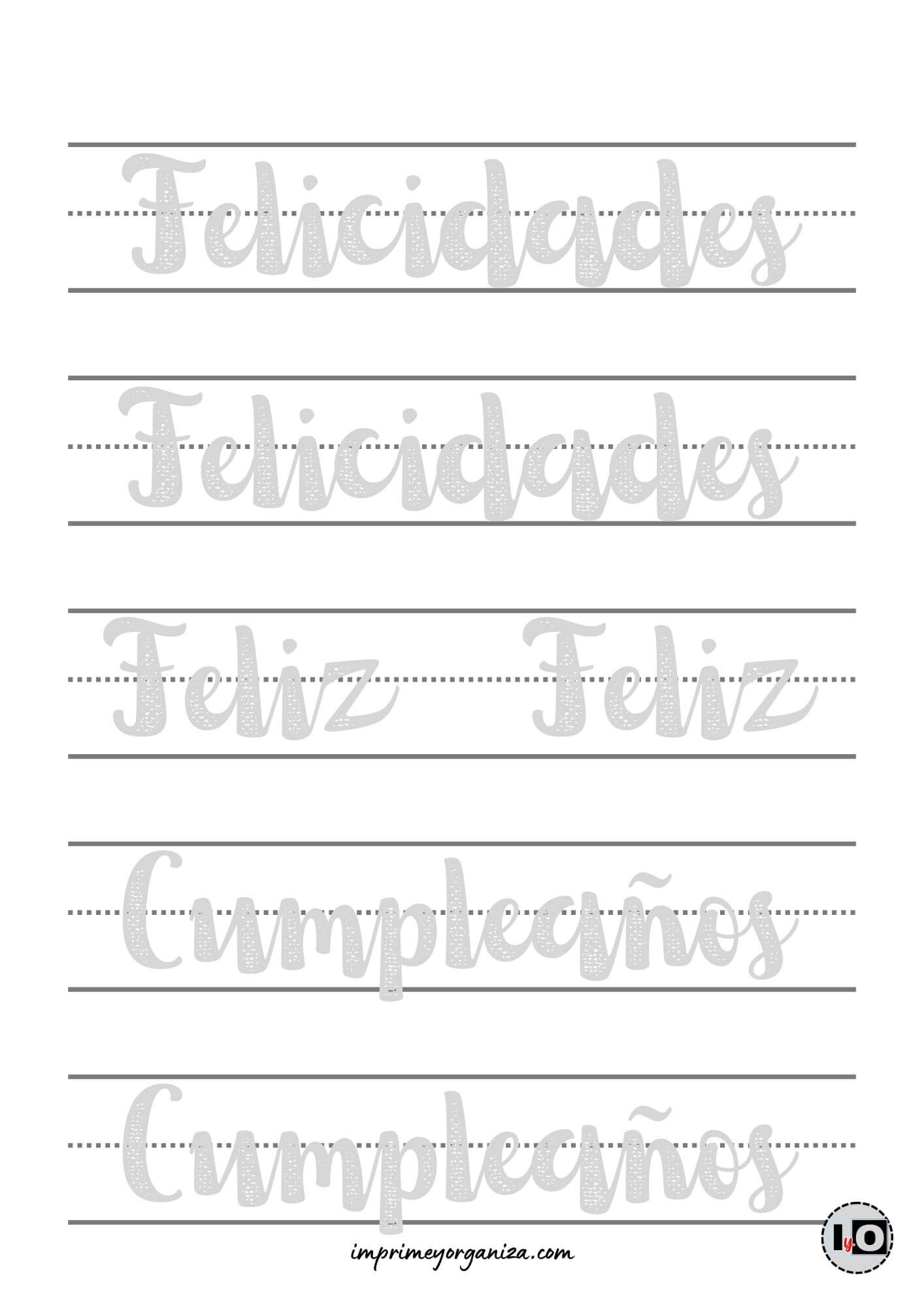 Pauta Lettering Cumpleaños