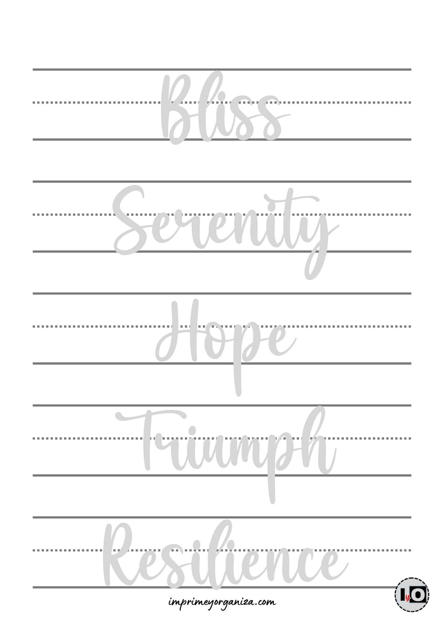 Pauta Lettering Motivational Words