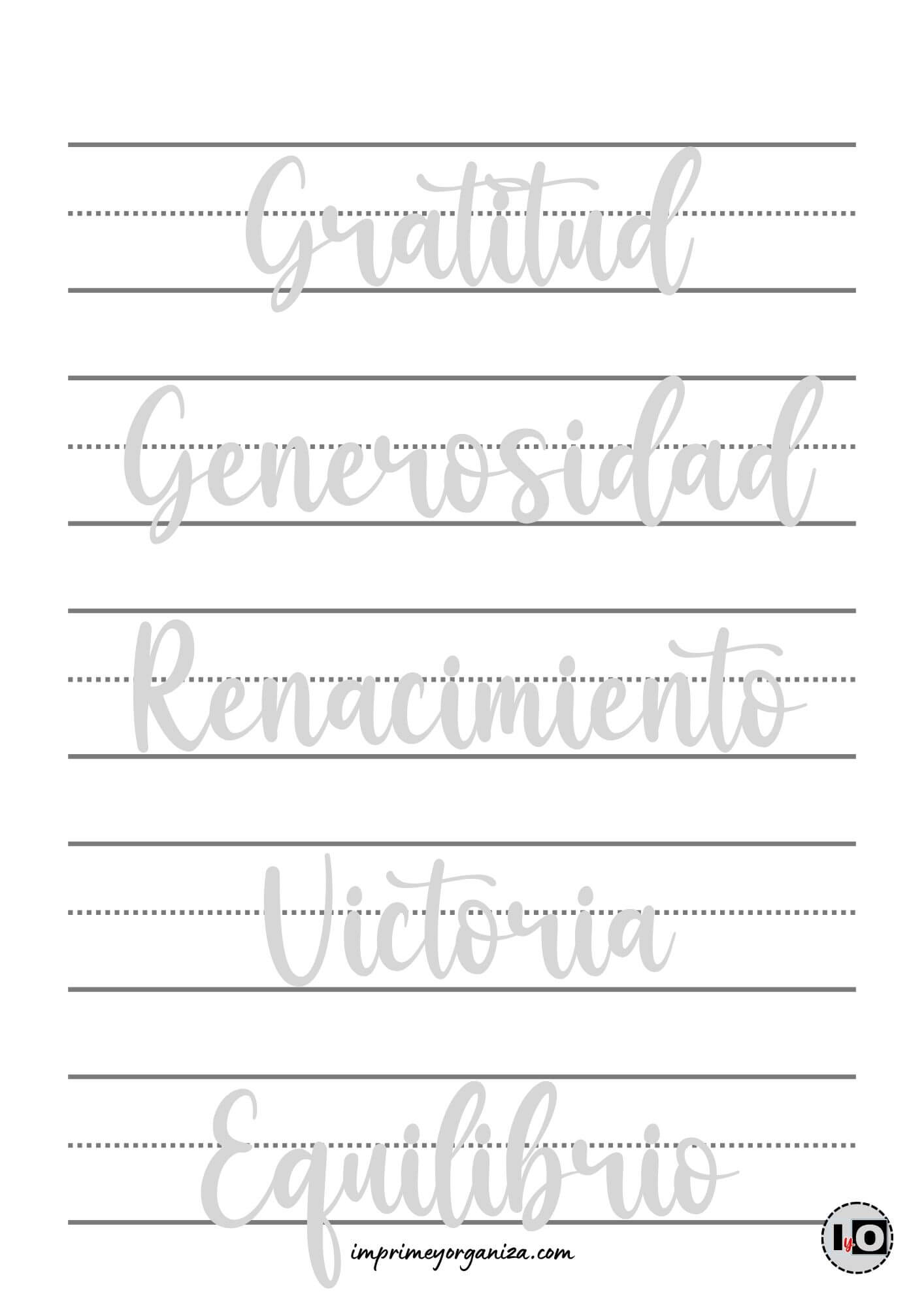 Pauta Lettering Palabras Inspiradoras