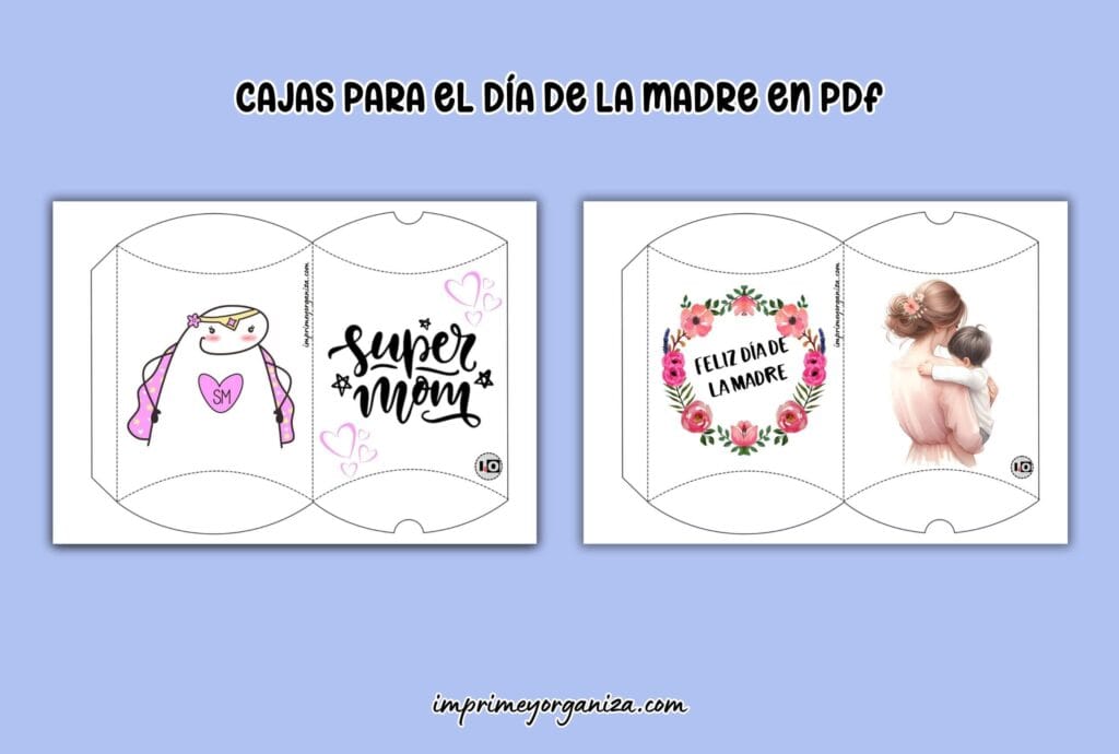 cajas día de la madre en pdf gratis