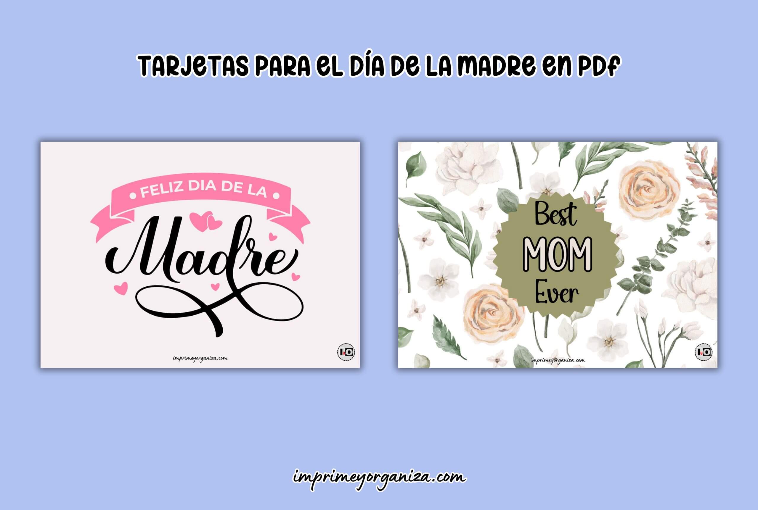 tarjetas día de la madre en pdf gratis