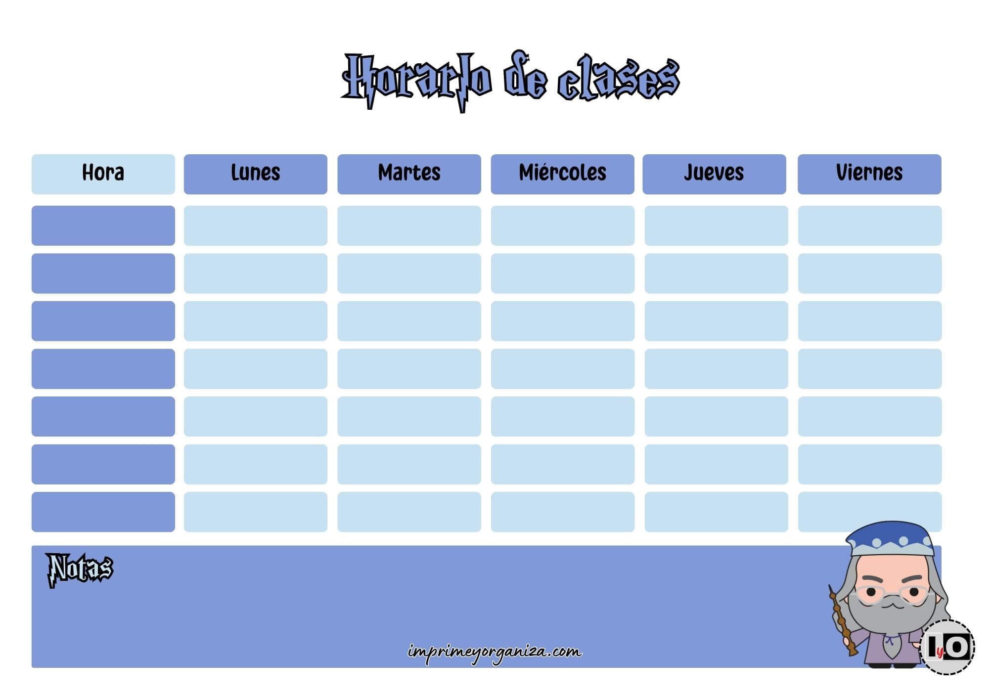 Horario Dumbledore