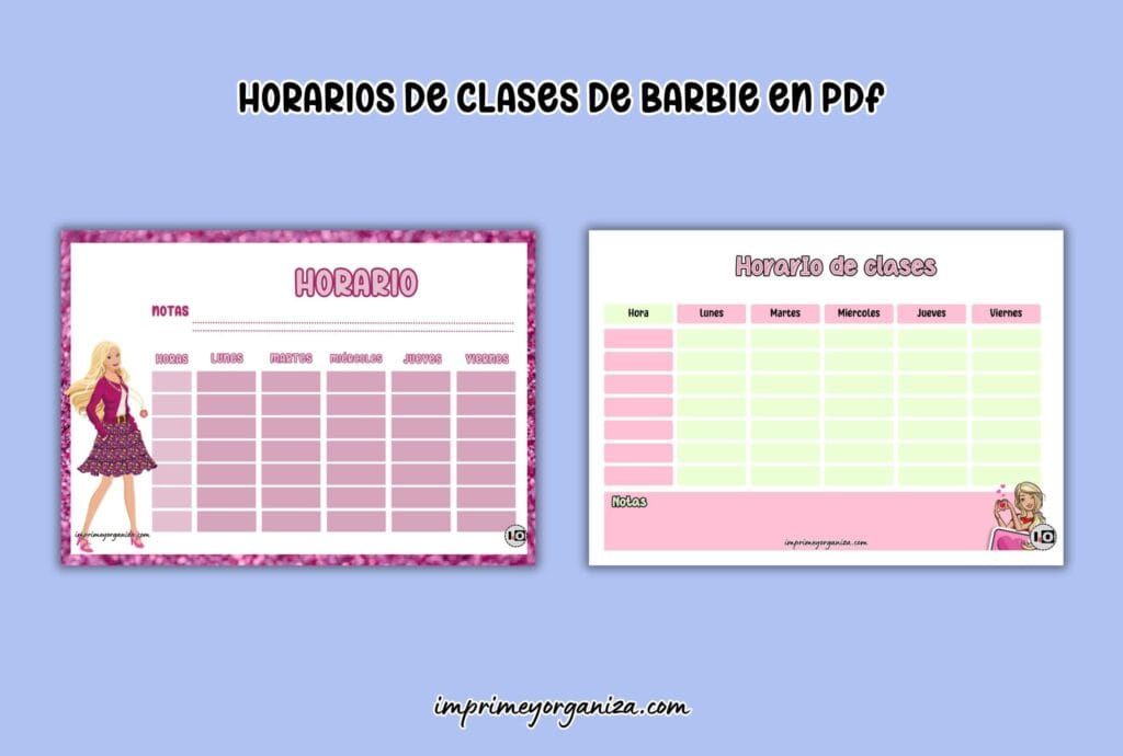 Horarios de barbie en pdf