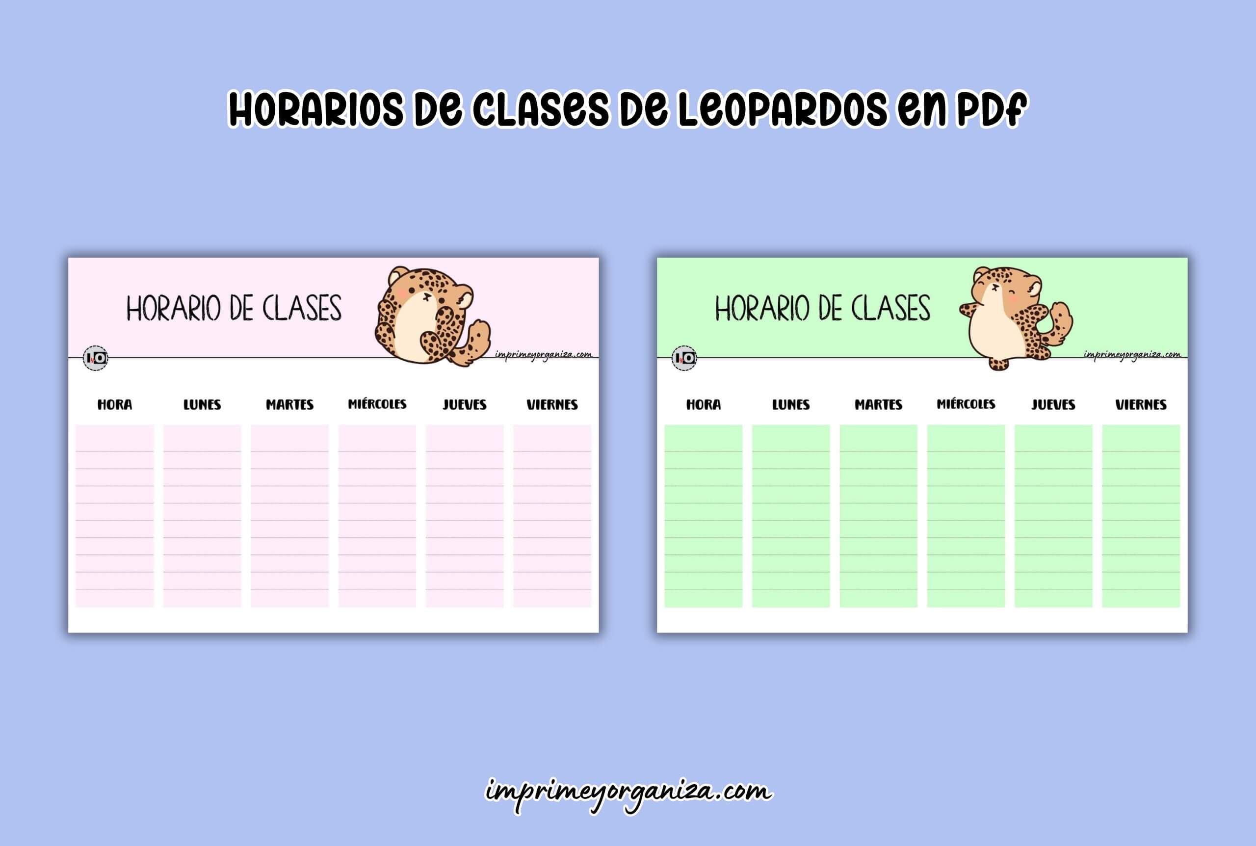 Horarios de leopardos en pdf