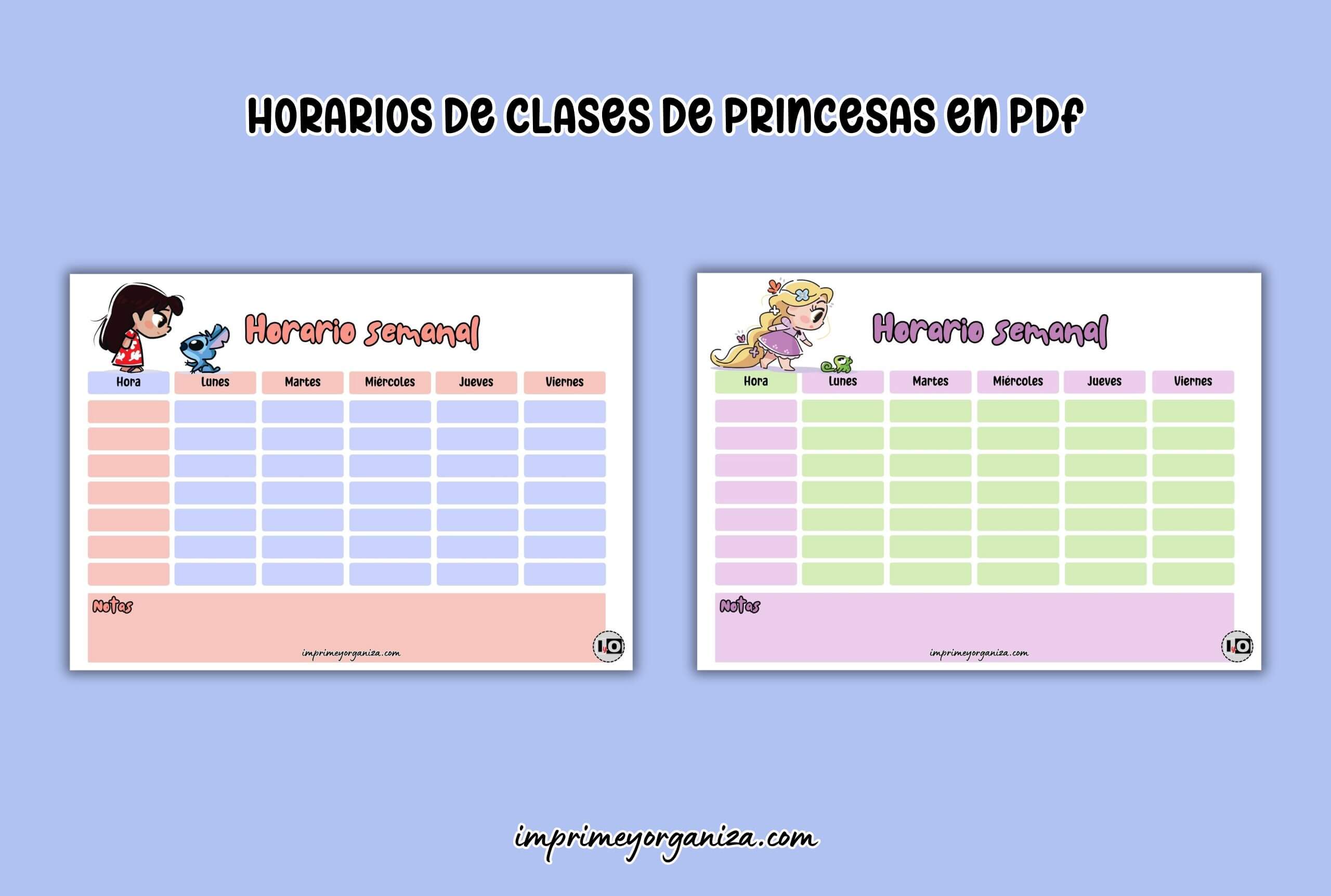 horarios de clases de princesas en pdf