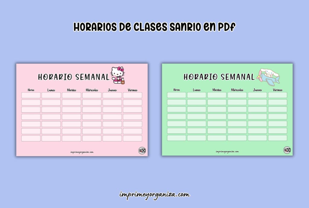 horarios de clases sanrio en pdf