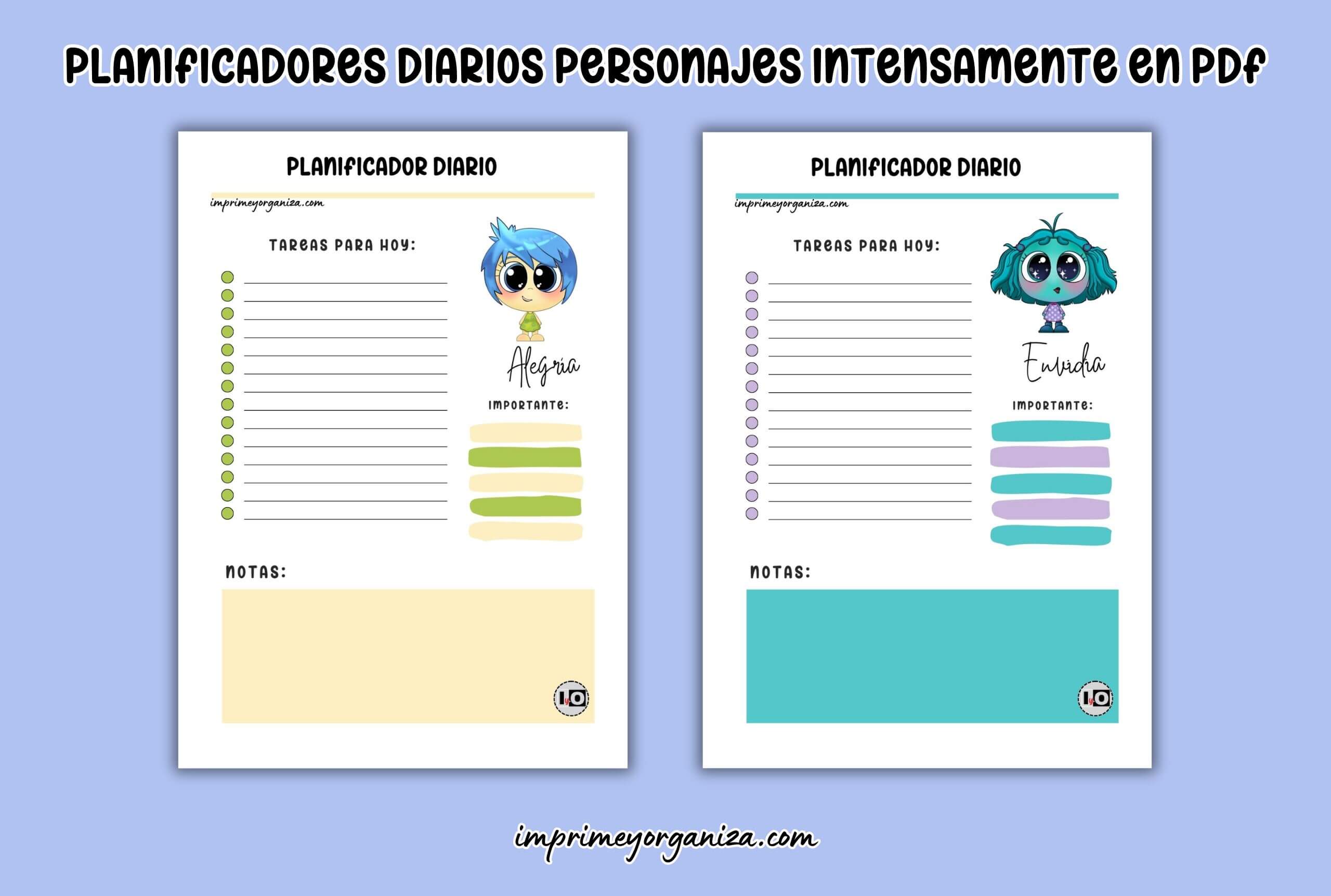 planificadores diarios intensamente en pdf gratis