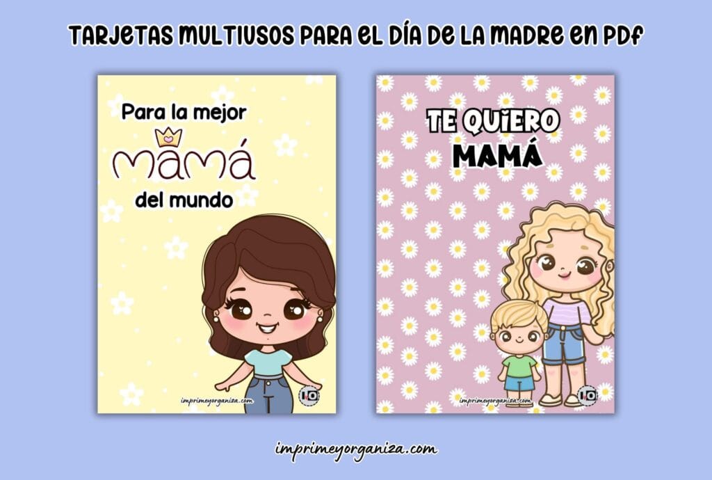 tarjetas multiusos día de la madre en pdf