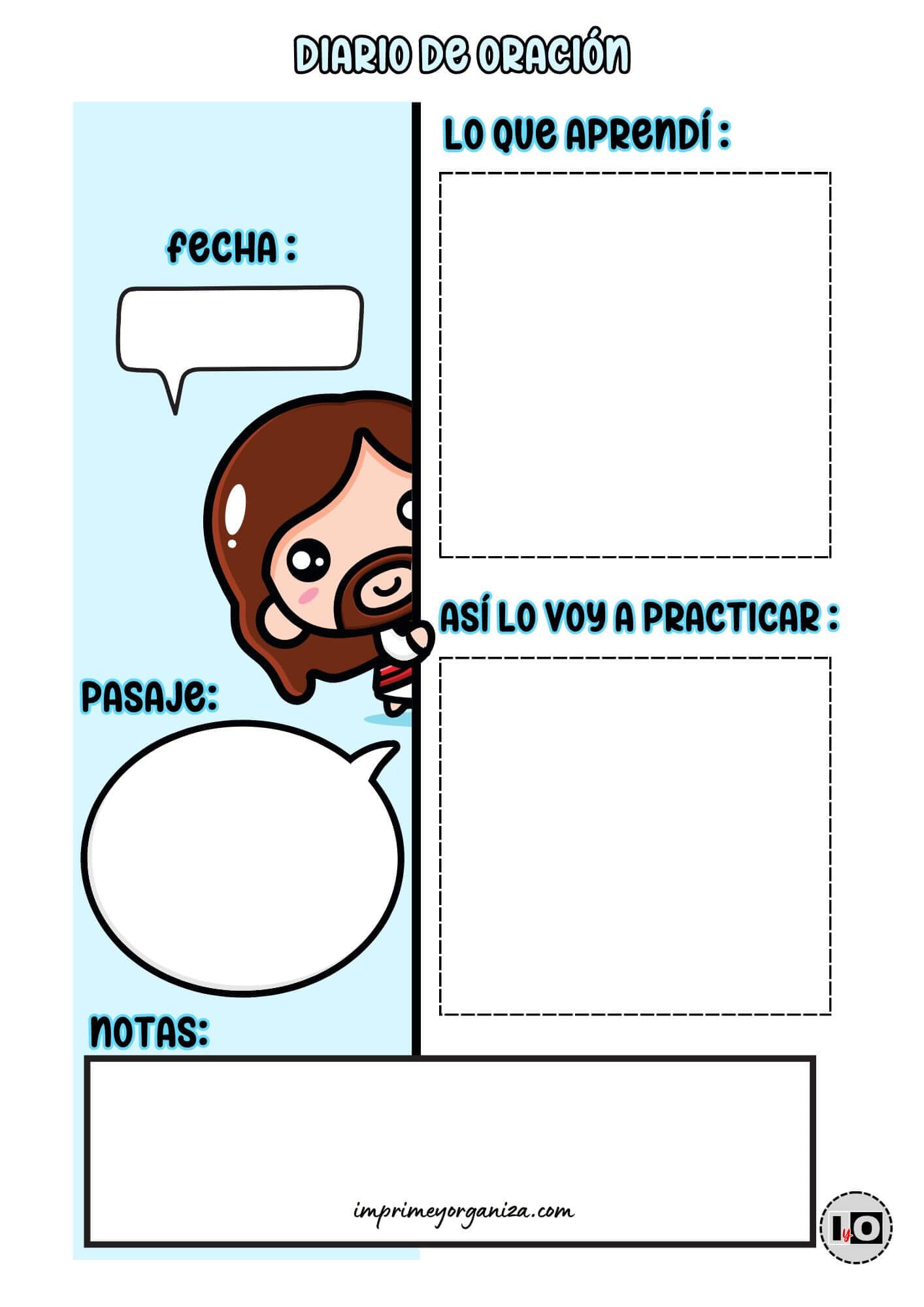 Diario de Oración Jesús Azul