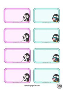 Etiquetas Escolares Pingüinos