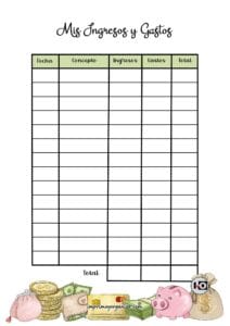 Mi Tabla de Ingresos y Gastos
