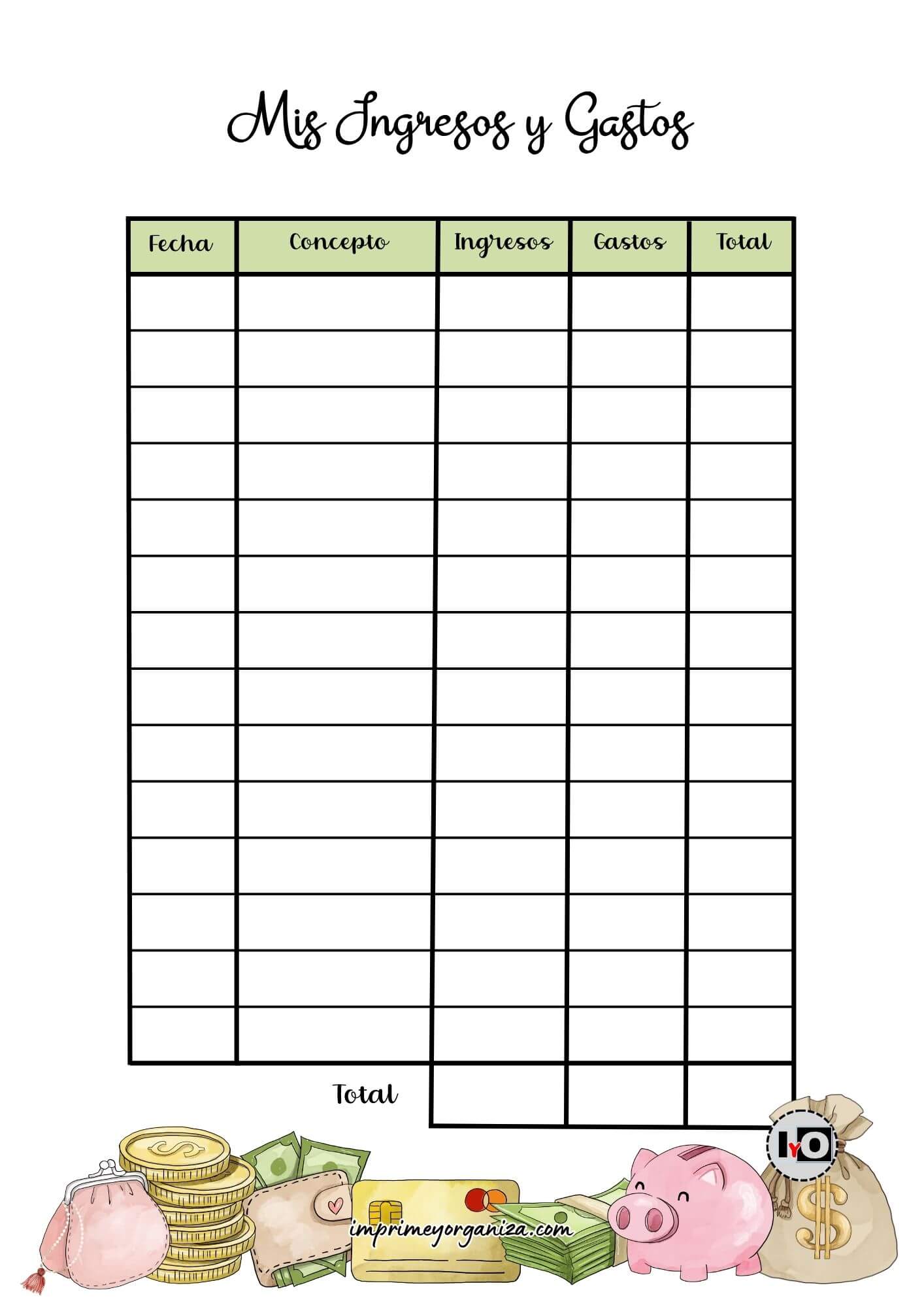 Mi Tabla de Ingresos y Gastos