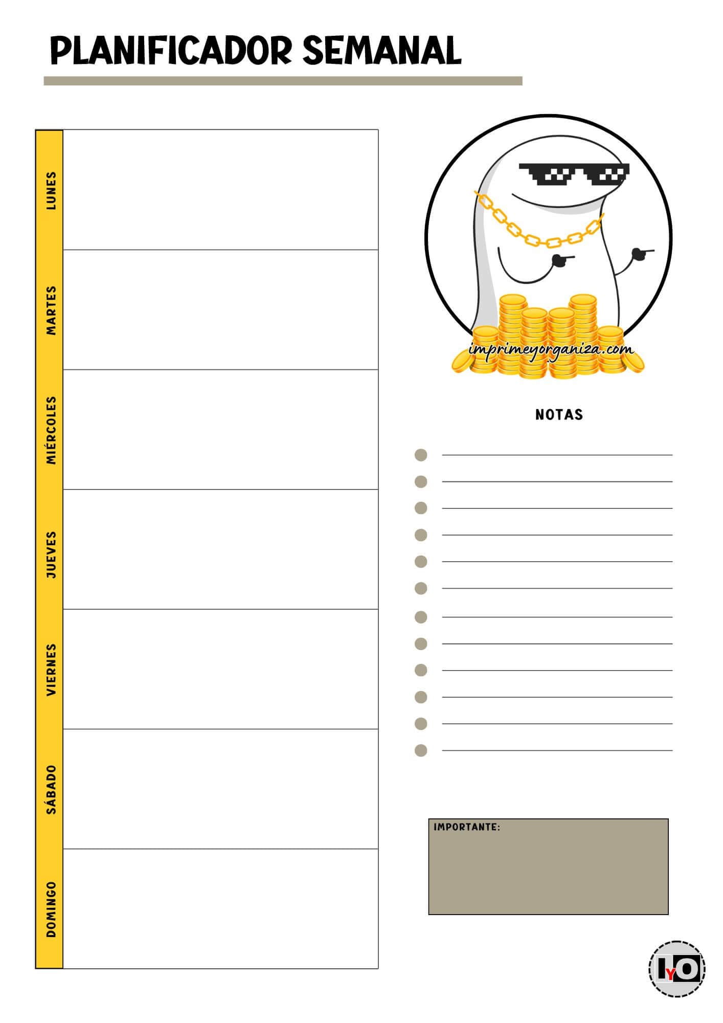 Planificador Semanal Flork Molón