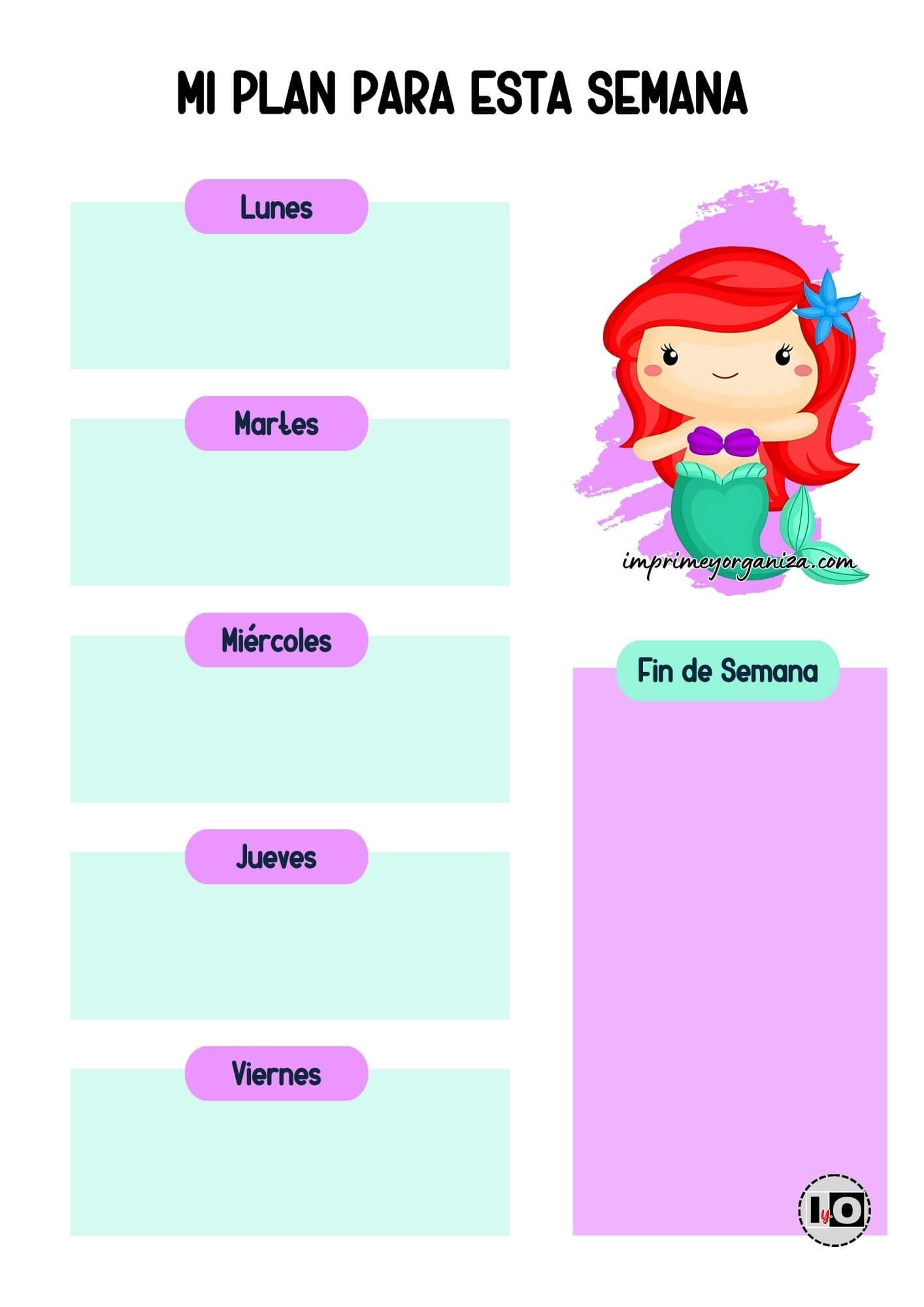 Planner Semanal Ariel