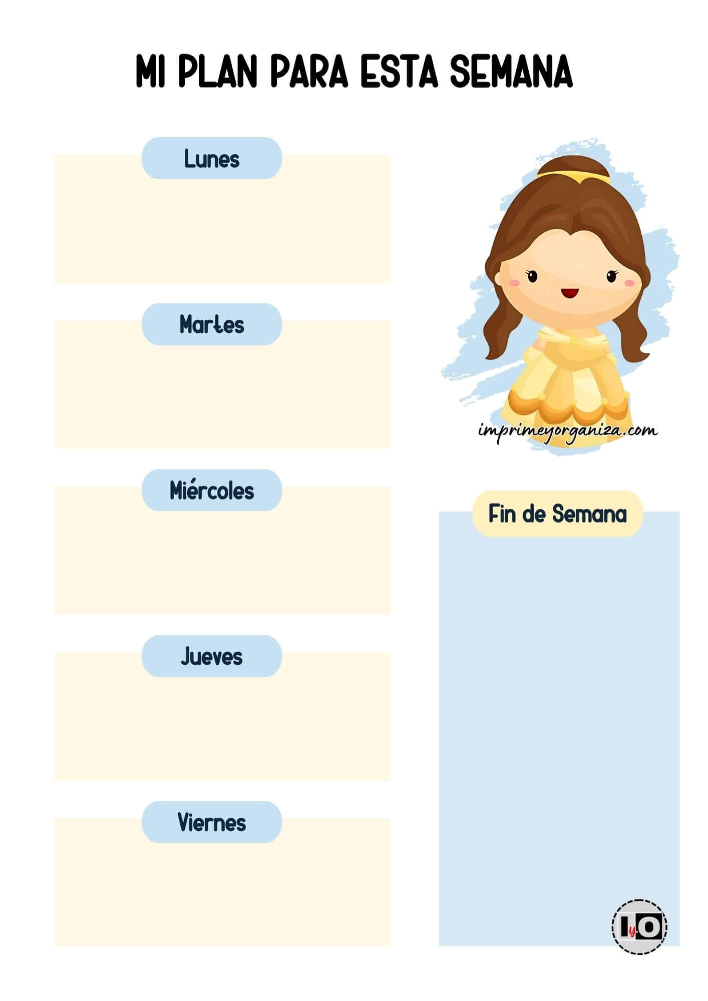 Planner Semanal Bella