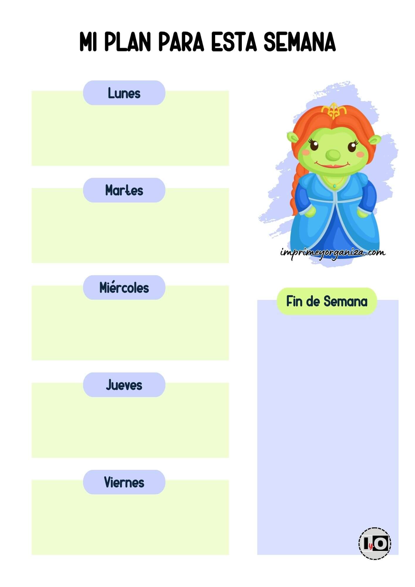 Planner Semanal Fiona