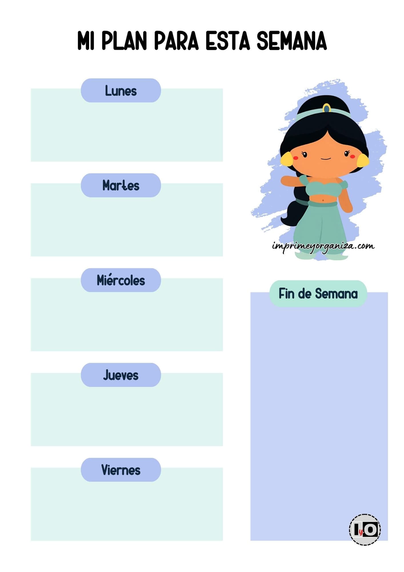 Planner Semanal Jasmine