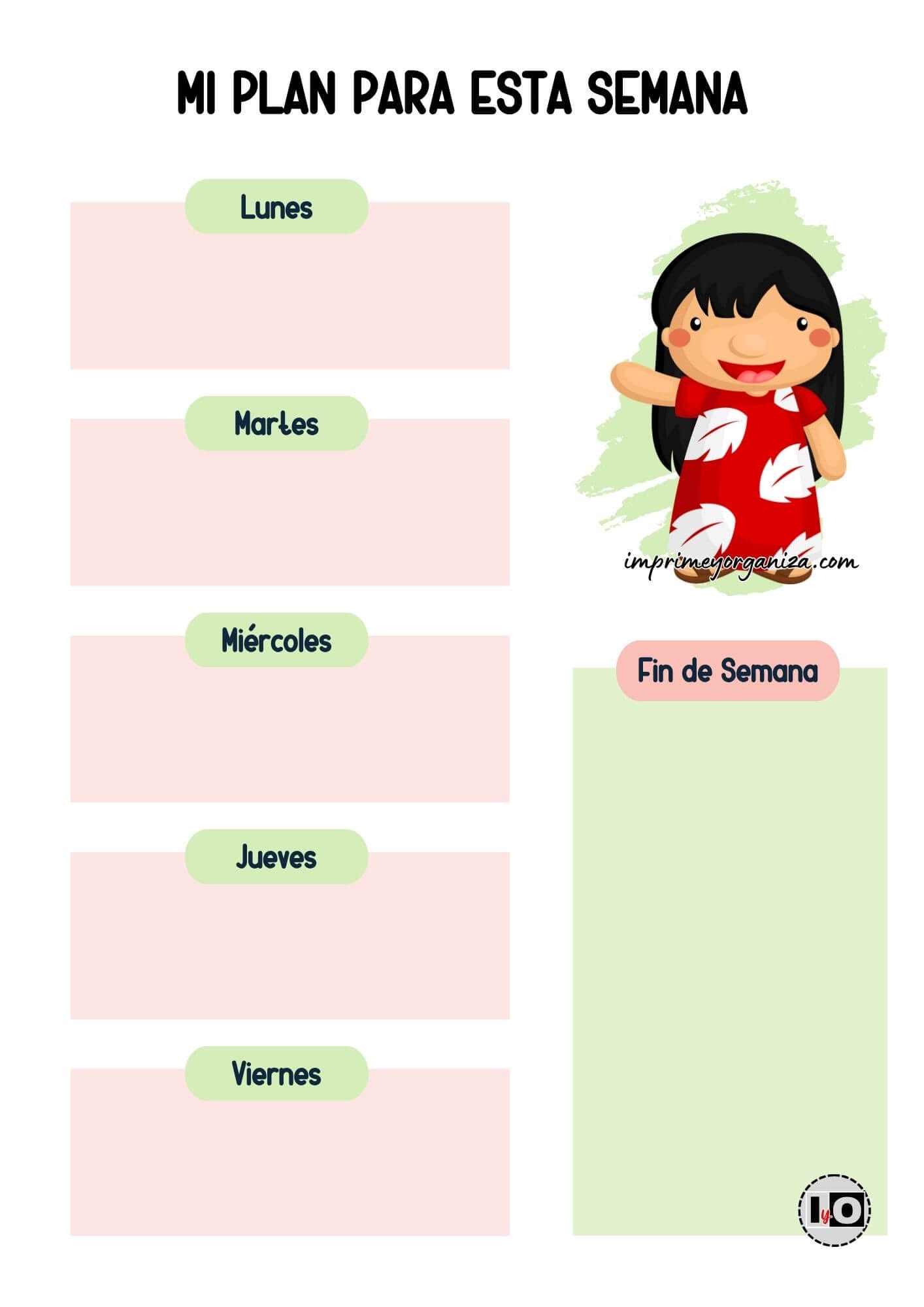 Planner Semanal Lilo