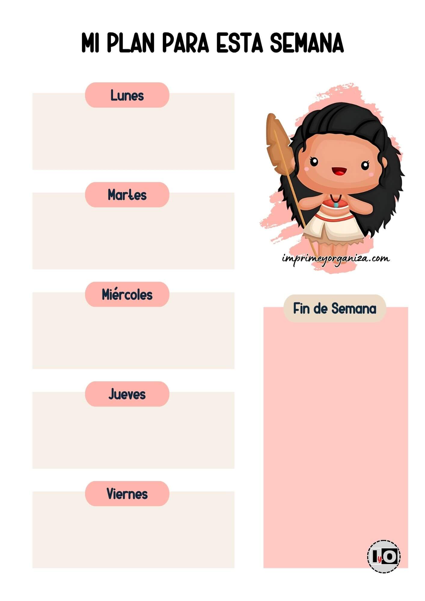 Planner Semanal Moana