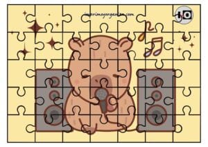 Puzzle Capibara Cantando