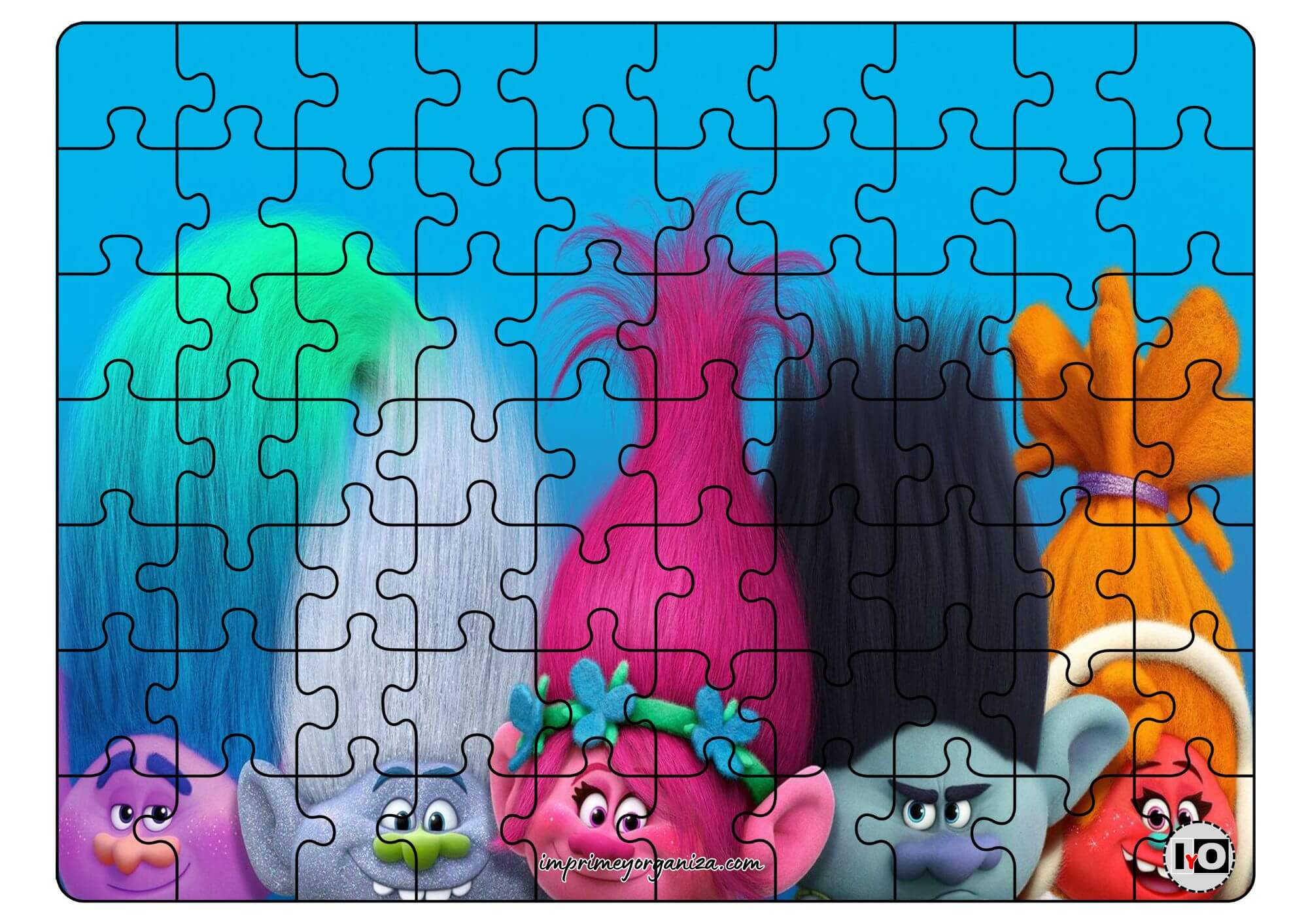 Puzzle Pelo de Trolls