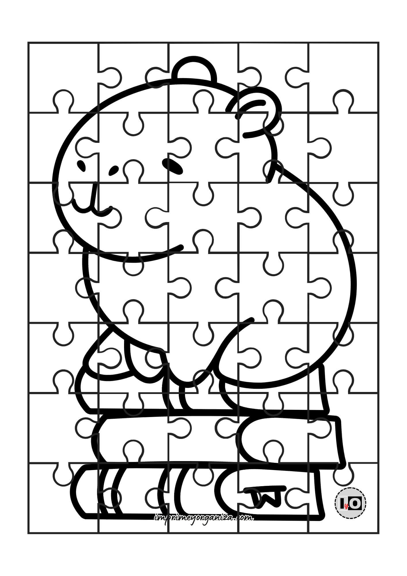 Puzzle para colorear Capibara