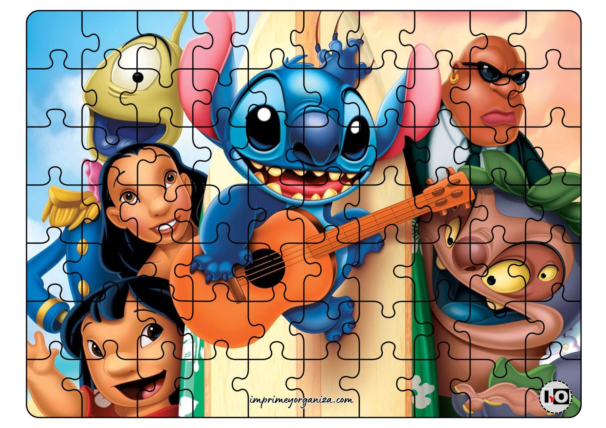 Puzzle personajes Stitch