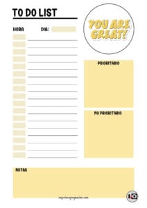 To Do List You are great