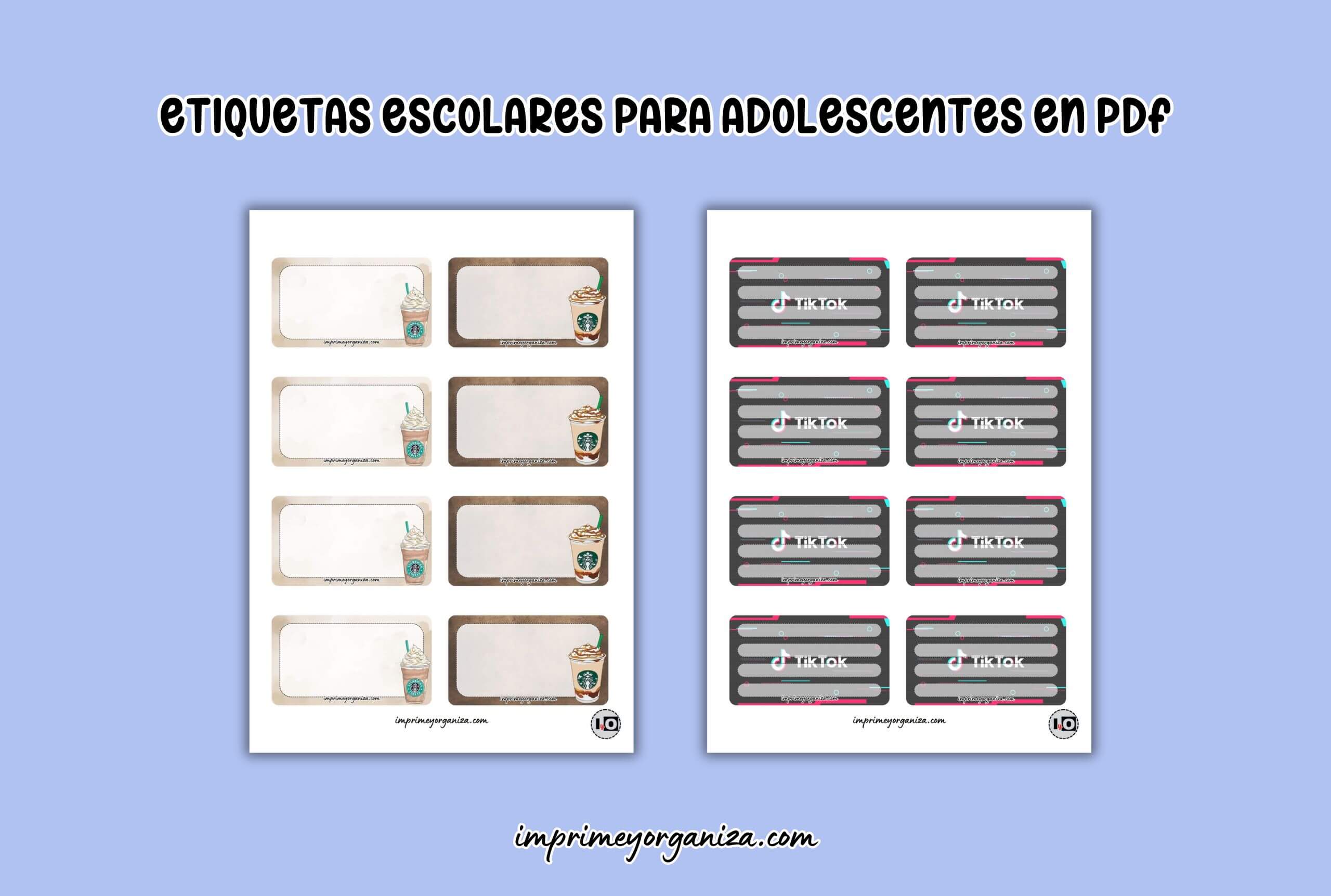 etiquetas escolares adolecentes en pdf gratis
