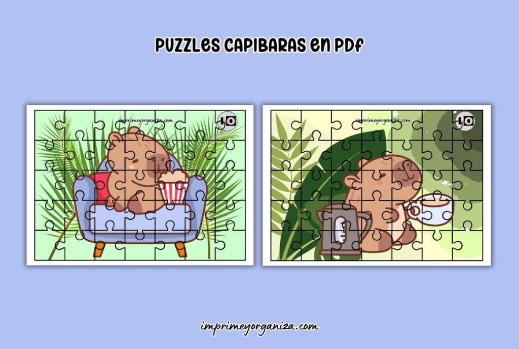 puzzles capibaras en pdf gratis