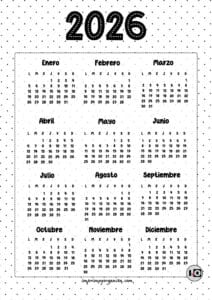 Calendario 2026 Dotted