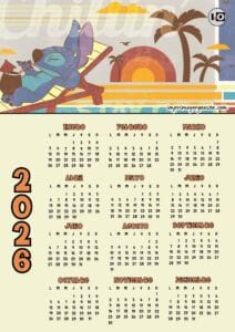 Calendario 2026 Stitch Vintage