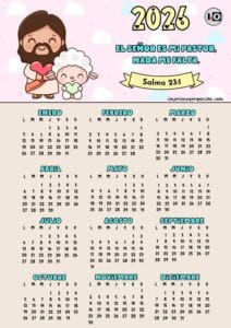 Calendario 2026 Versículo Pastor