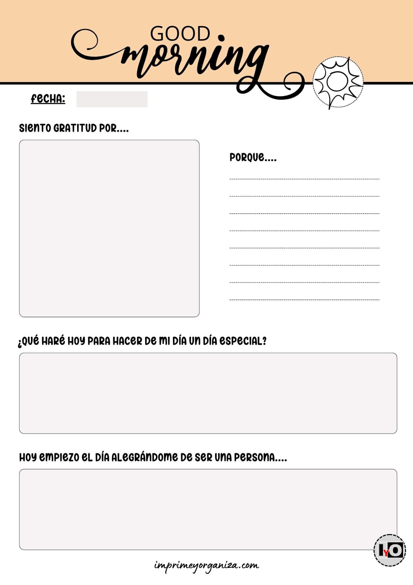 Diario Good Morning Naranja