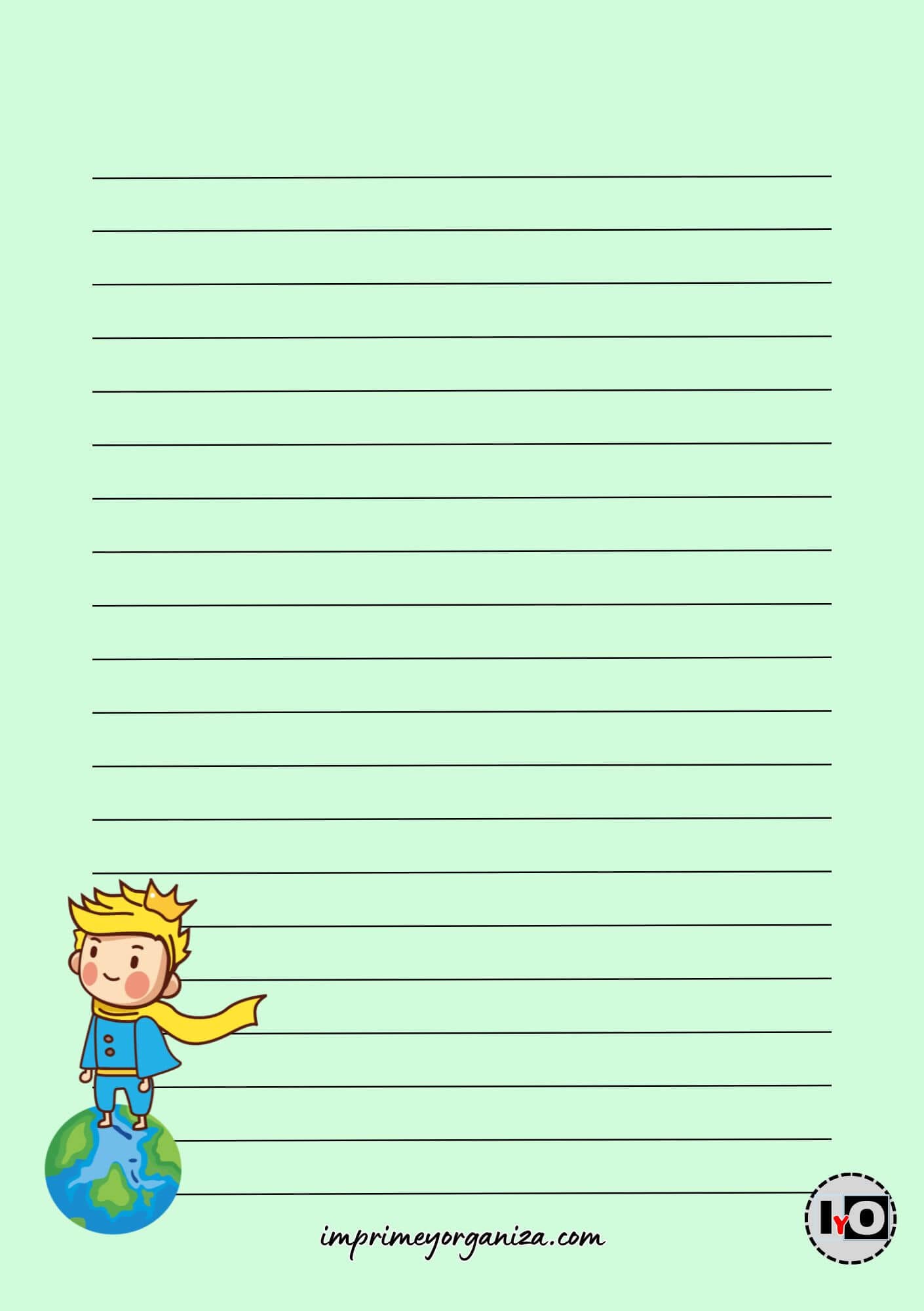 Hoja Principito Mundo A5