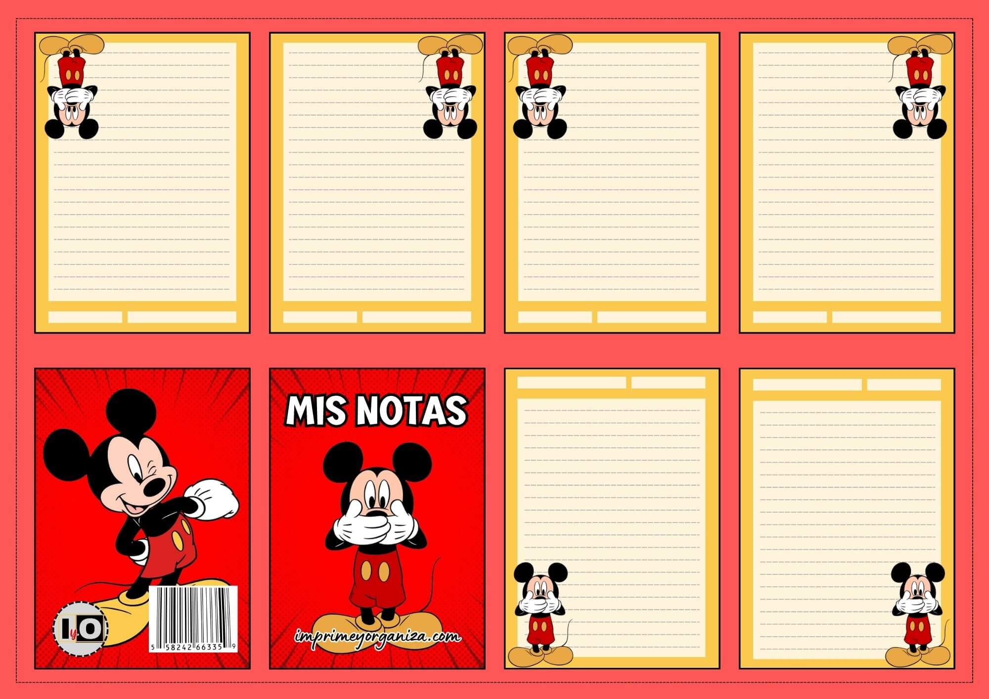 Mini notas Mickey Mouse