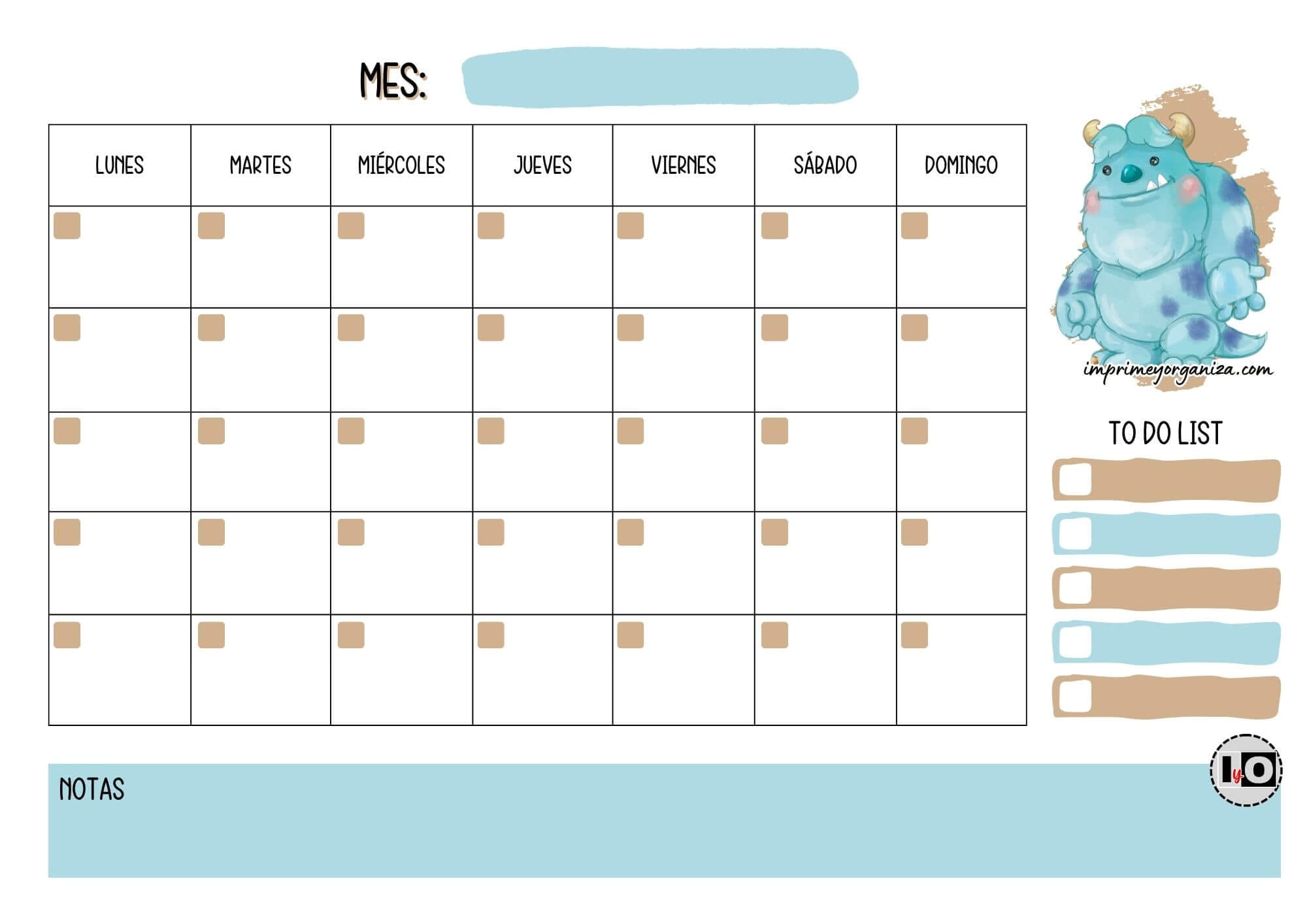 Planificador Mensual Sully