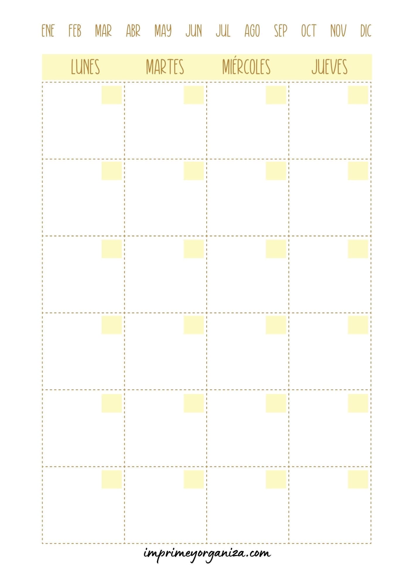 Planificador para Rellenar Amarillo