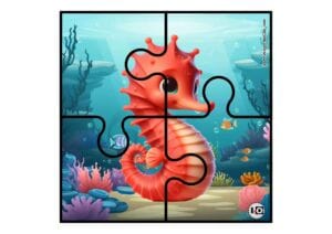 Puzzle Caballito de mar 4 piezas