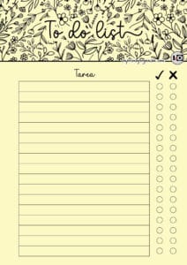 To do list minimalista amarilla