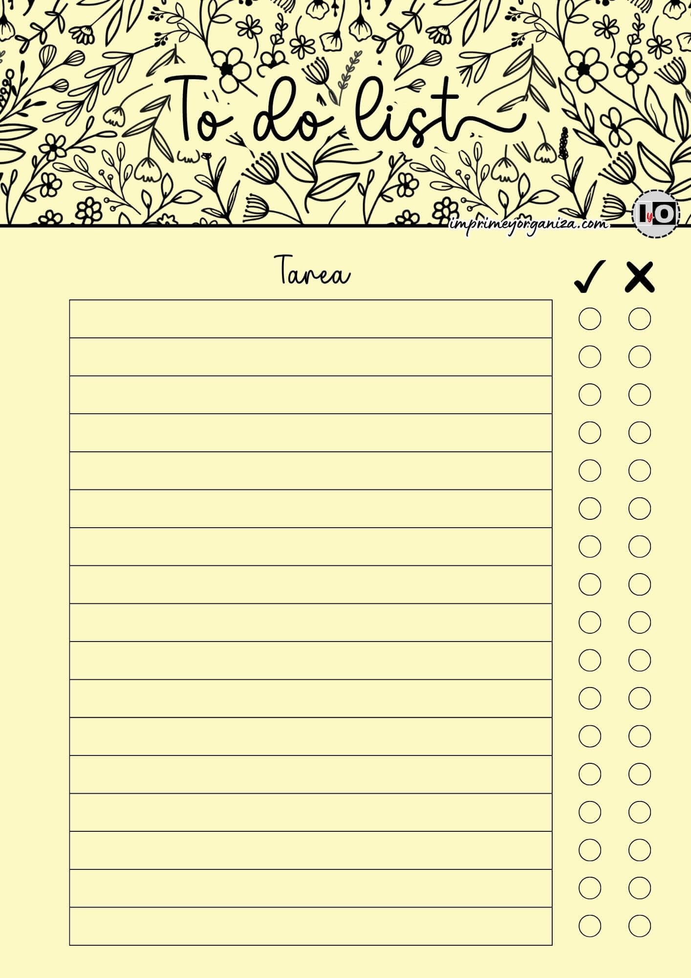 To do list minimalista amarilla