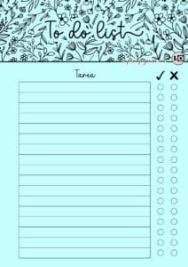 To do list minimalista azul