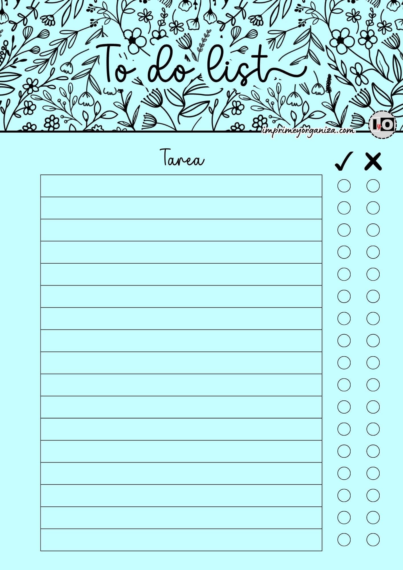 To do list minimalista azul