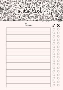 To do list minimalista beige