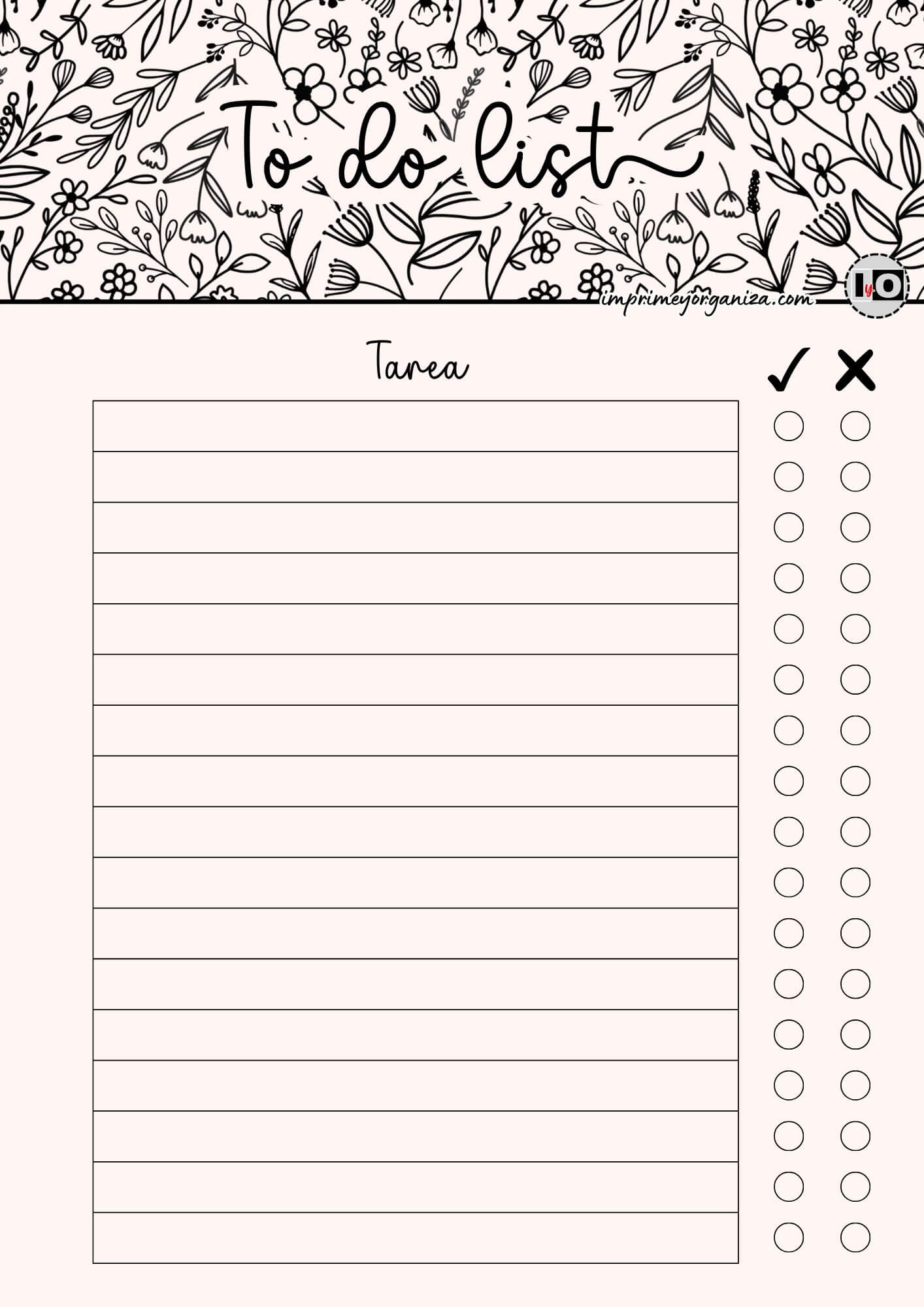 To do list minimalista beige