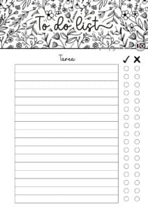 To do list minimalista blanca